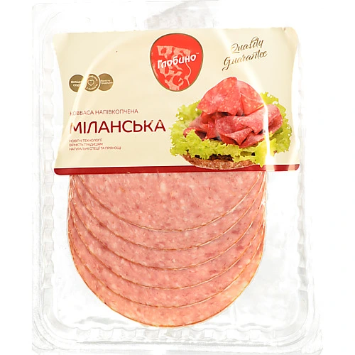 Ковбаса Глобино міланська 105г. н.к в.г  нар.