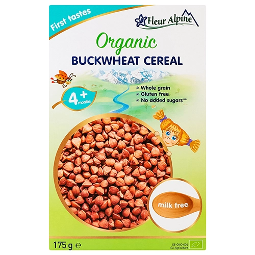 Каша безмолочна для дітей від 4міс Buckwheat cereal Organic Fleur Alpine к/у 175г
