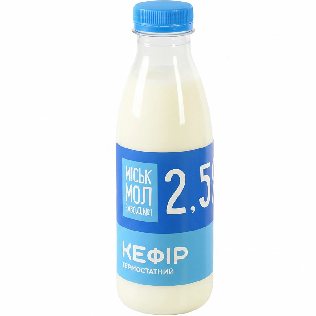 Кефір 2.5% Міськмолзавод 1 п/пл 500г
