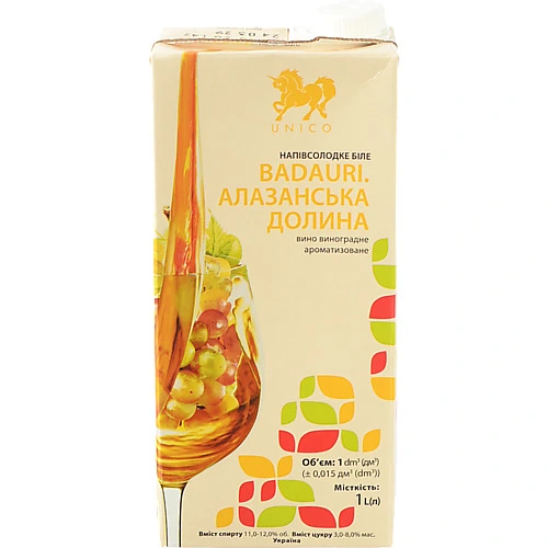 Вино виногр ароматизов BADAURI. Алазанська доли