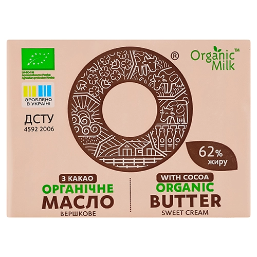 Масло Органік Мілк 180г 62  какао