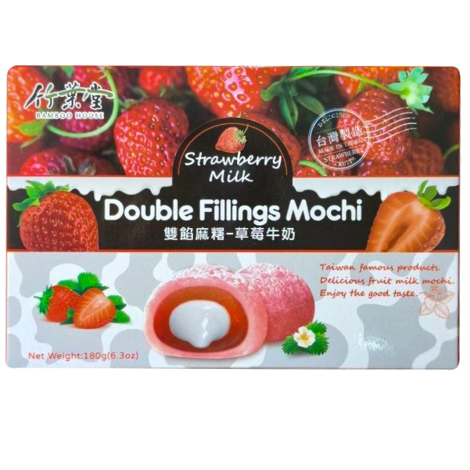 Десерт Bamboo House 180г мочі рисовий полуничний чизкейк без глютену