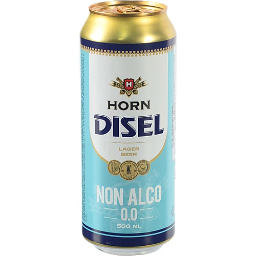 Пиво Horn Disel 0.5л світле фільтроване б.а з.б