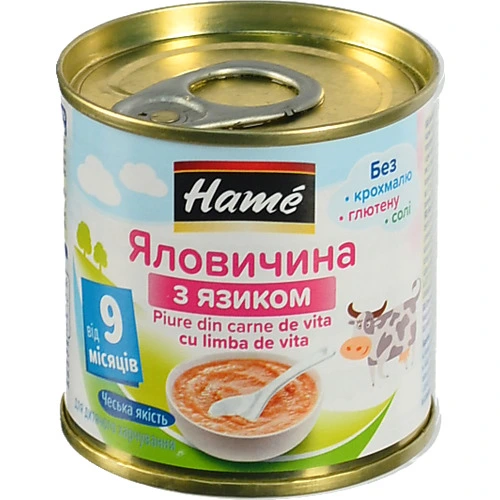 Пюре Hame 100г яловичина з язиком