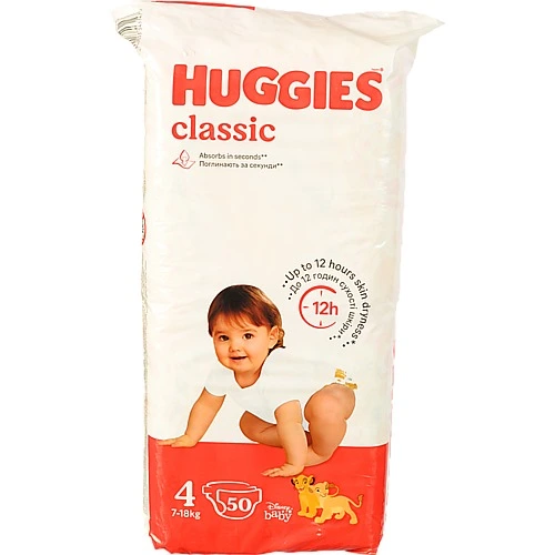 Підгузник Huggies Классік 4 Джамбо 44шт
