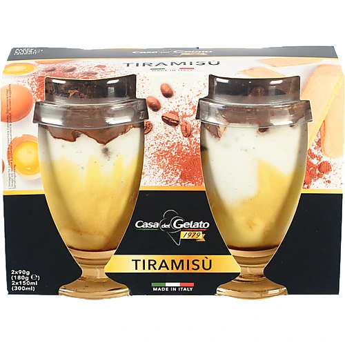 Морозиво Casa del Gelato 2х90г тирамісу bicchieri