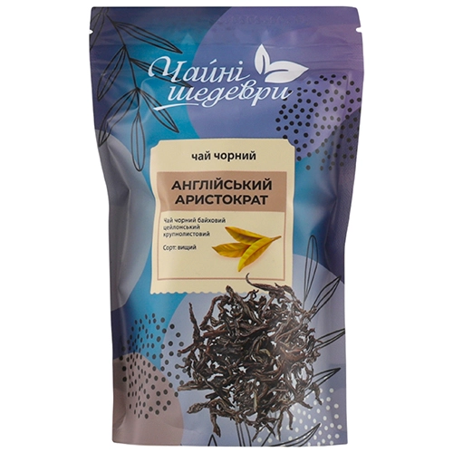 Чай чорний байховий цейлонський крупнолистовий Англійський аристократ Чайні шедеври д/п 50г