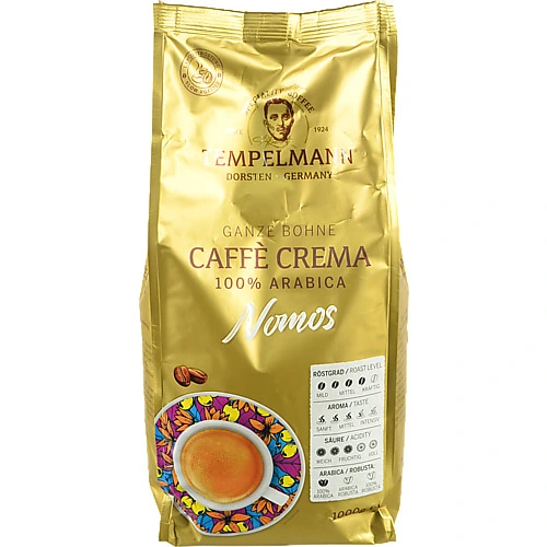 Кава Tempelmann 1кг  nomos c.crema зерно