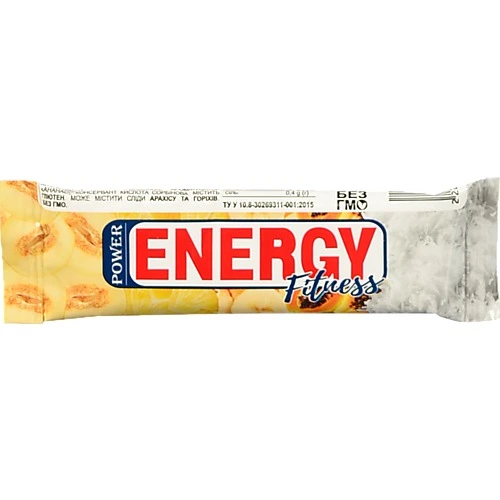 Батончик-мюслі Power Energy 30г тропічні фрукти