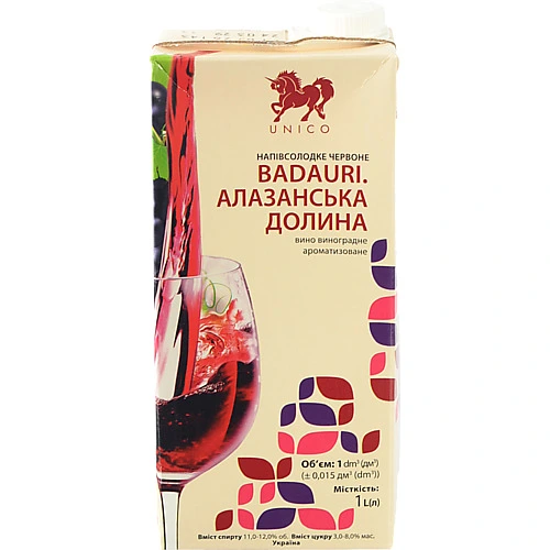 Вино виногр ароматизов BADAURI. Алазанська доли