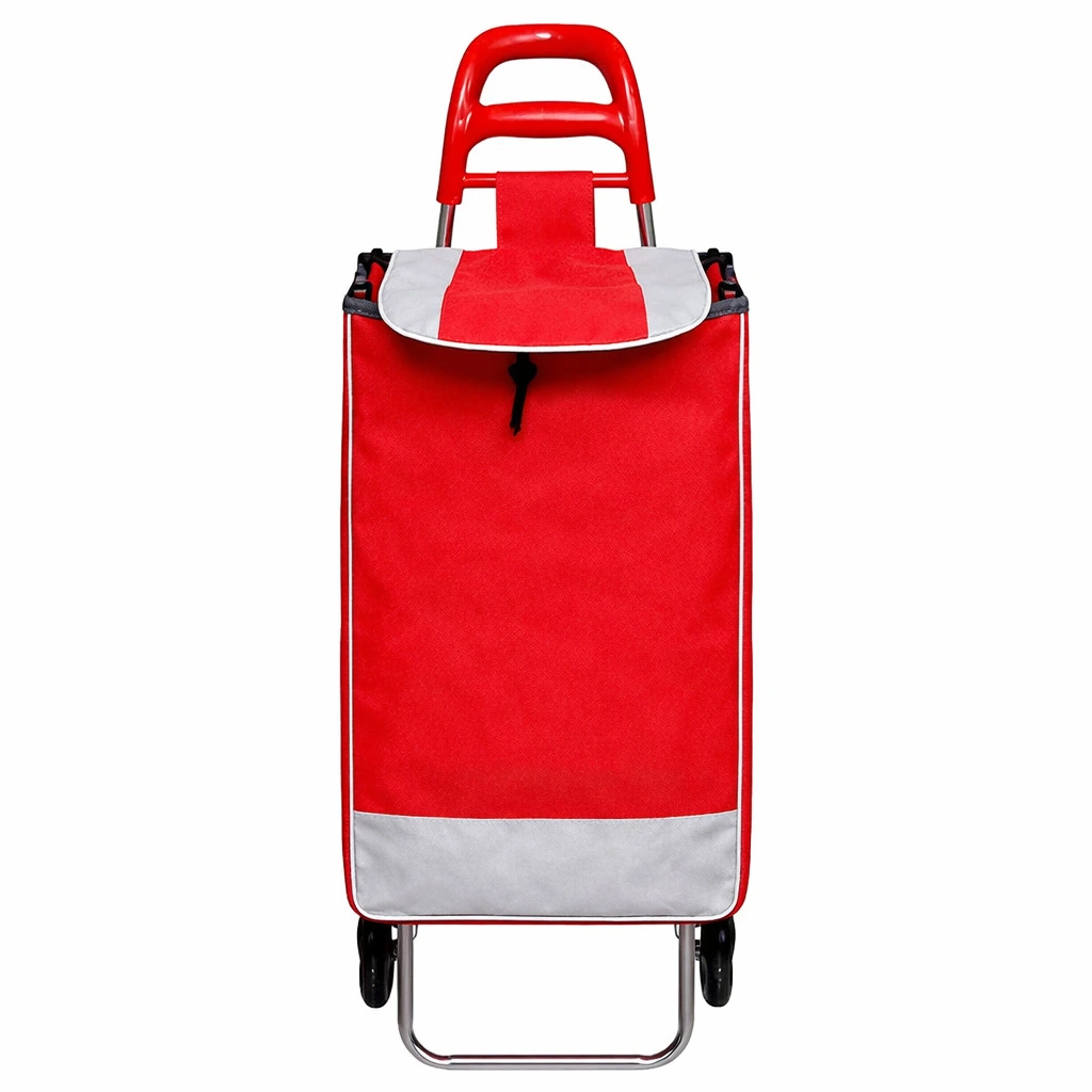 Тачка сумка на колесах PU кол Червона однотон 563420