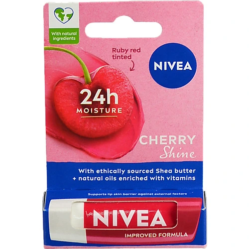 Бальзам д.губ Nivea 4.8г lip care вишневе сяйво