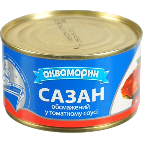 Сазан обсмажений в томатному соусі Аквамарин з/б 230г