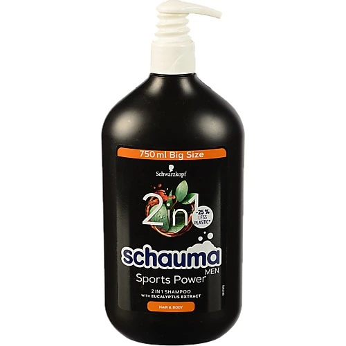 Шампунь для чоловіків 2в1 Sports Power Men Schauma 750мл