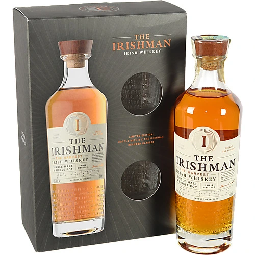 Набір віскі Irishman 0.7л харвест х2склянки