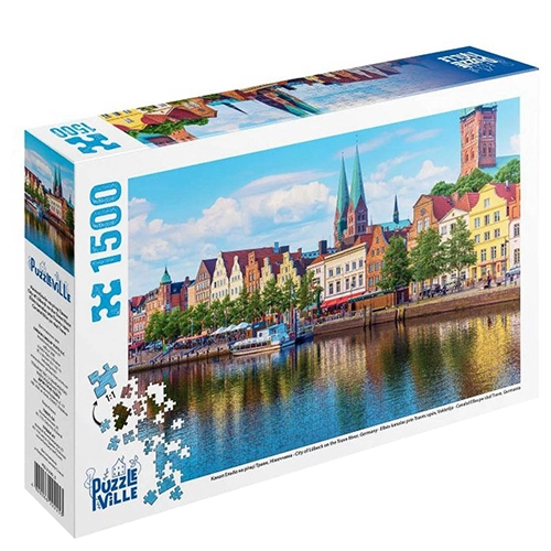 Пазл Місто Любек на річці Траве Німеччина 1500 елементів