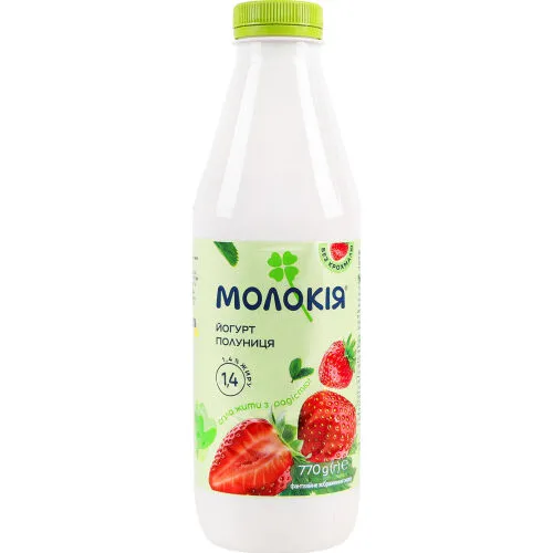 Йогурт Молокія 770г 1.4 Полуниця пет