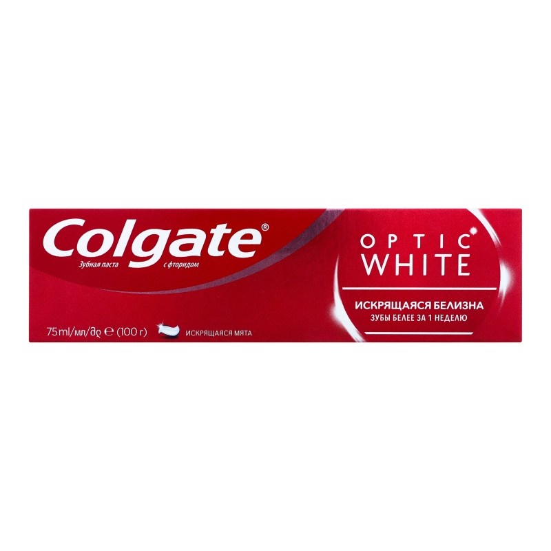 Паста зубна Іскриста білизна Optic White Colgate 75мл