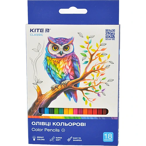 Олівці кольорові Kite Classic 18 кол