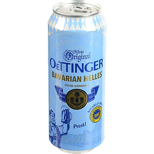 Пиво Oettinger 0.5л 4.7% свiтле баварське bavarian helles з.б