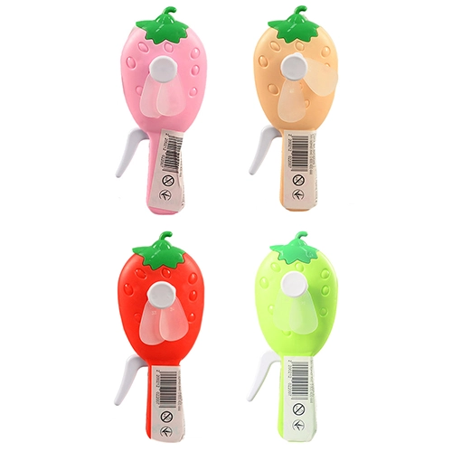 Вентилятор ручний механічний полуниця 6.5x3.5x15см