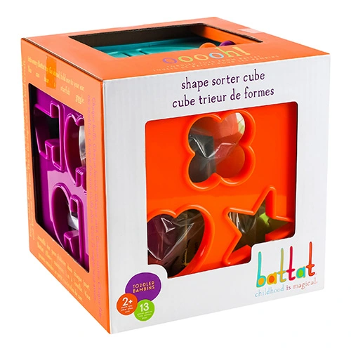 Розвиваюча іграшка-сортер - РОЗУМНИЙ КУБ 12 форм