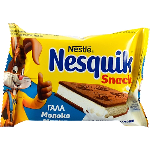 Тістечко бісквітне з молочною начинкою Snack Nesquik м/у 26г