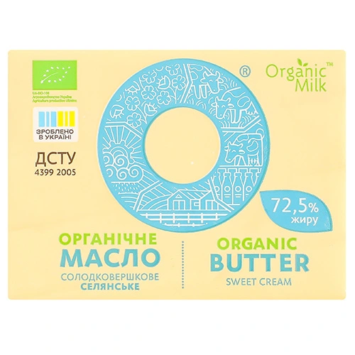 Масло Органік Мілк 180г 72.5 селянське