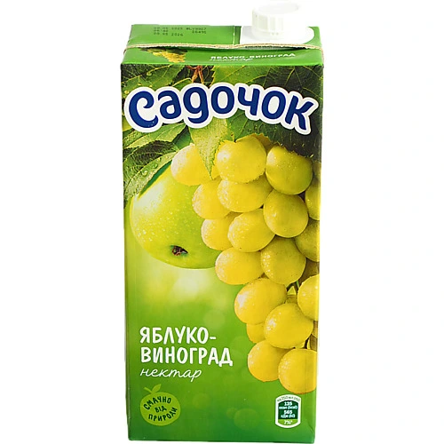 Нектар Садочок 0.95л яблуко виноград