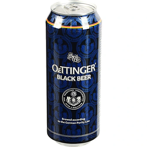 Пиво Oettinger 0.5л 4.9% темне баварське black beer з.б