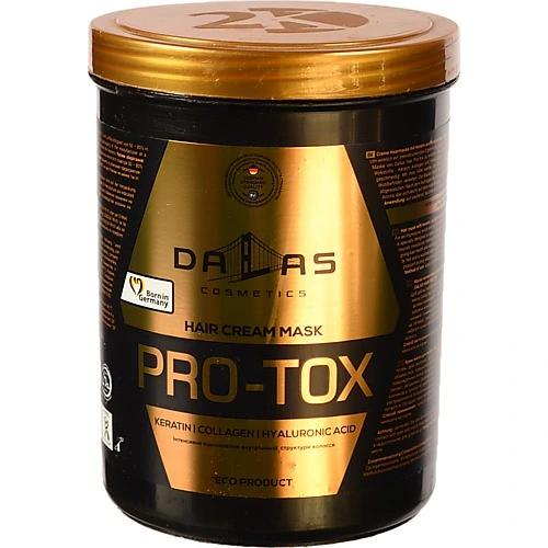 Маска для волосся з кератином колагеном і гіалуроновою кислотою Profi-Tox Dalas 900мл