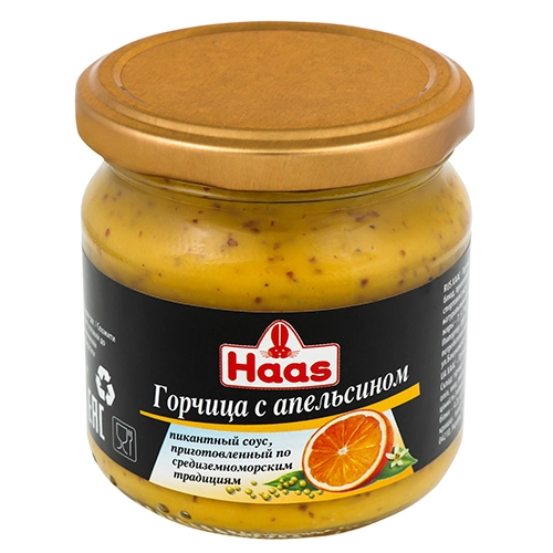 Гірчиця з апельсином Haas 210г