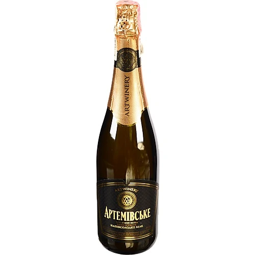 Вино ігристе 0.75л 10-13.5% біле напівсолодке Артемівське Artwinery пл