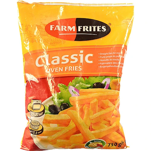 Картопля фрі Farm Frites 750г класична 10мм для духовки