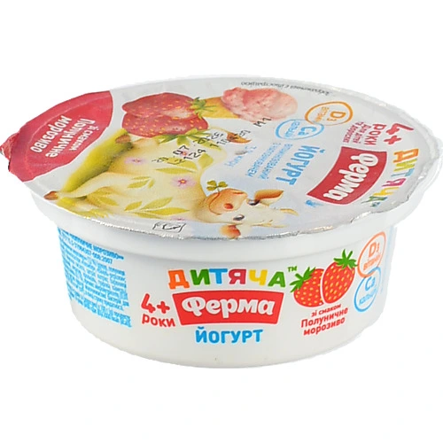 Йогурт Ферма 120г 3% дитячий полуничне морозиво ст