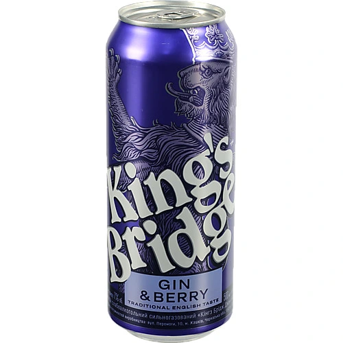 С.алк.напій King`s Bridge 0.5л 7% джин з беррі з.б