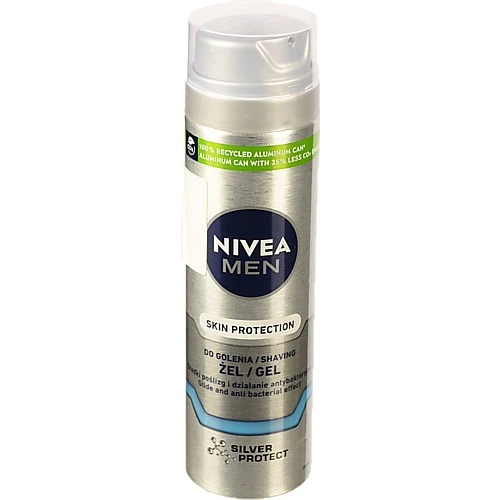 Гель для гоління Срібний захист Nivea Men 200мл
