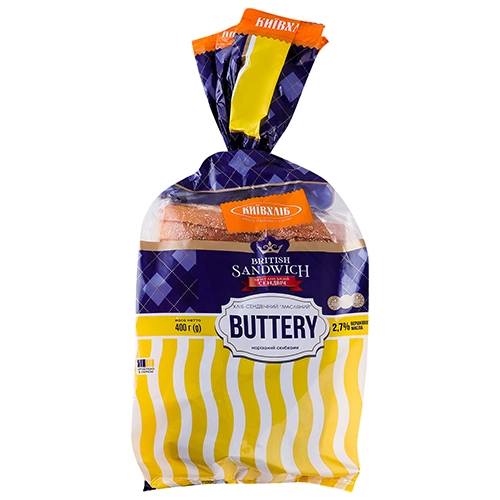Хліб Київхліб 400г сенгвічний масляний нарізний