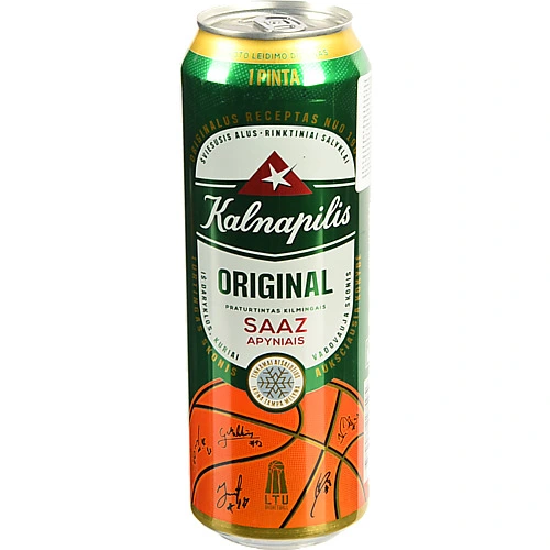 Пиво Kalnapilis Original 0.568л з.б