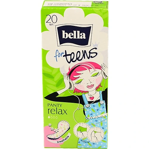 Прокладки щоденні Panty Relax For Teens Bella 20шт