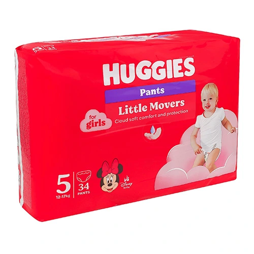 Трусики-підгузники Huggies Pull-Ups для дівчаток розмір 5, 34 штуки