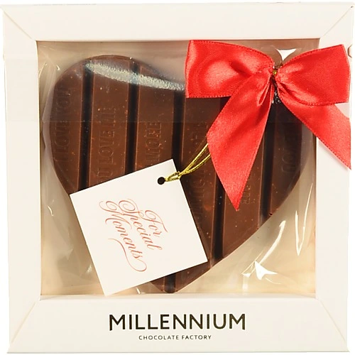 Цукерки Millennium 90г молочний з мигдалем та малиною