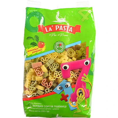 Макарони  La Pasta 350г цифри