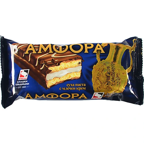 Бісквіт Crystal 63г amphora молочний крем