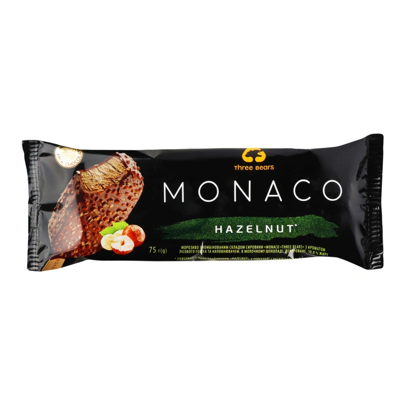 Морозиво Monaco 75г лісовий горіх глазур паличка