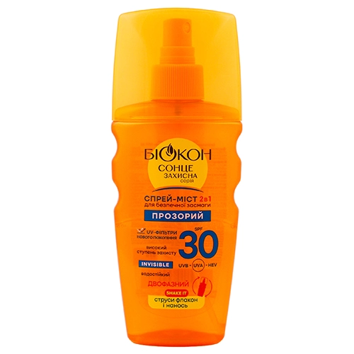 Спрей  Біокон 160мл 2в1 SPF 30 д.безп засмаги
