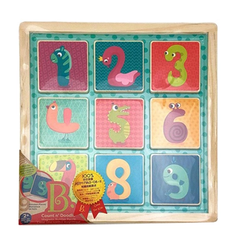 Деревяна іграшка-вкладиш - МАГНІТНІ ЦИФРИ