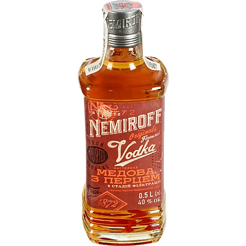 Настоянка Nemiroff 0.5л мед перець штоф
