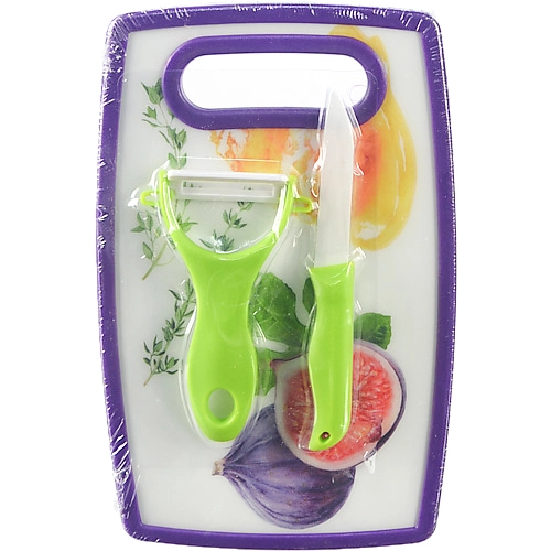 Набір кухонний з дошки 25х16см ножа та овочечистки