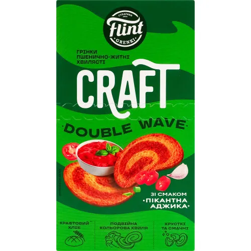 Грінки Flint 70г double wave пшен.жит пікан адж.хв